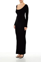 Scoop-Neck Bodycon Maxi Dress