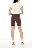 Cotton-Blend Biker Shorts