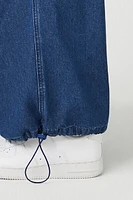 Denim Wide-Leg Joggers