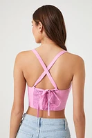 Smocked Tie-Back Crop Top