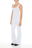 Sleeveless Flare-Leg Jumpsuit