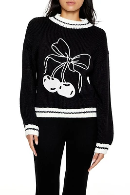 Cherry Bow Graphic Sweater