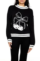 Cherry Bow Graphic Sweater