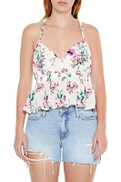 Floral Print T-Back Cami