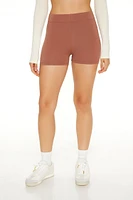 Cotton-Blend Mid-Rise Biker Shorts