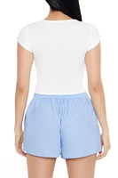 Pointelle Cap-Sleeve Baby Tee