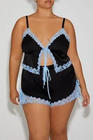 Plus Betsey Johnson Pajama Cami & Short Set