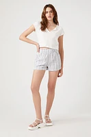 Striped High-Rise Shorts