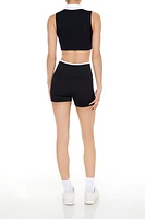 Active Seamless Two-Tone Biker Shorts