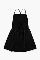 Poplin Smocked Mini Dress