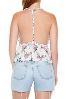 Floral Print T-Back Cami