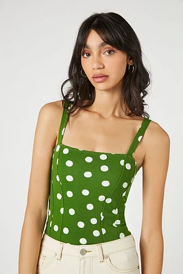 Polka Dot Seamed Bodysuit