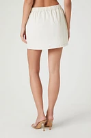 Twill A-Line Mini Skirt