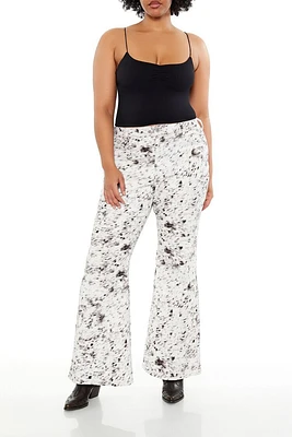 Plus Spotted High-Rise Pants