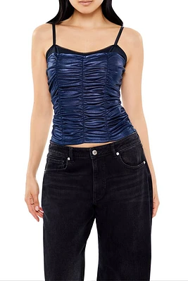 Ruched Metallic Two-Tone Cami