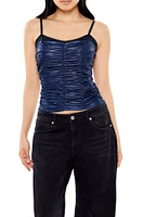 Ruched Metallic Two-Tone Cami