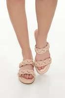 Braided Faux Leather Sandals