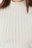 Ribbed Mock Neck Crop Top