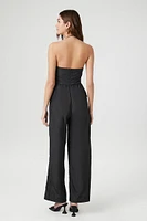 Ruched Halter Wide-Leg Jumpsuit