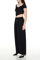 French Terry Wide-Leg Pants