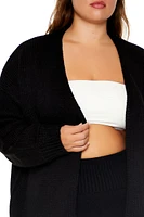 Plus Open-Front Cardigan Sweater