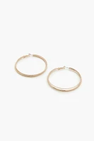 Etched Hoop Earrings
