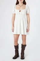 Square-Neck Fit & Flare Dress