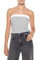 Two-Tone Tube Crop Top