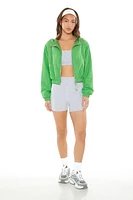 Active Cropped Zip-Up Jacket