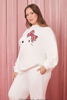 Plus Embroidered Hello Kitty Pullover