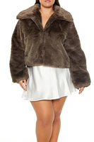 Plus Faux Fur Coat