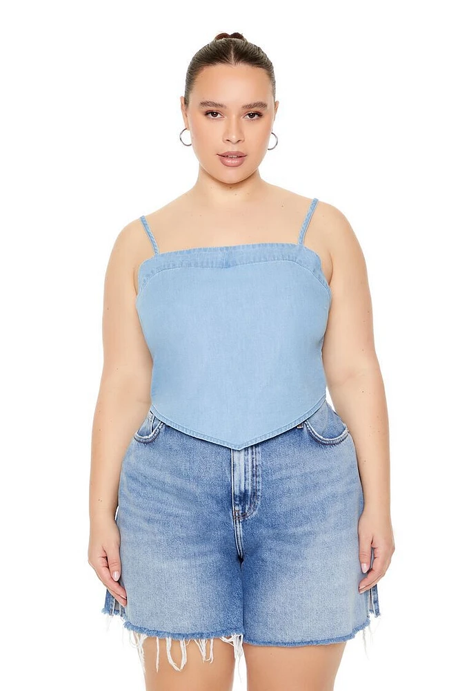 Plus Chambray V-Hem Cami