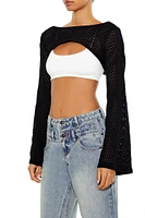 Netted Crochet Shrug Sweater