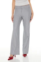 Striped Mid-Rise Trouser Pants