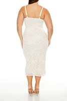 Plus Lace Bustier Midi Dress