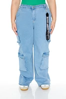 Plus Wide-Leg Cargo Jeans