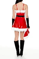 Santa Mini Dress & Hat Costume Set