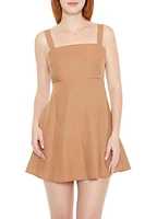 Tie-Back Bow Mini Dress