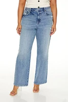 Plus High-Rise Straight Jeans