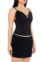 Cropped Buckle-Strap Cami