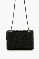 Floral-Quilted Crossbody Bag