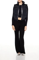 Toggle Drawstring Cropped Vest