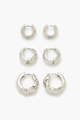 Thick Huggie Hoop Earring Set