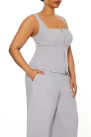 Plus Zip-Up Tank Top