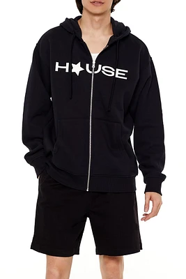 House Graphic Zip-Up Hoodie