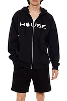 House Graphic Zip-Up Hoodie