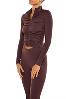 Active Ruched Zip-Up Jacket