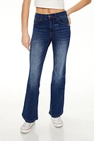 Stone Wash High-Rise Flare Jeans