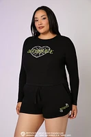 Plus Beetlejuice Pajama Top & Shorts Set