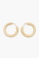 Thick Omega Hoop Earrings